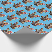 Chipmunk mit Kiefernkronenbaum Geschenkpapier (Ecke)