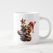 Chipmunk mit Kiefernkronenbaum Jumbo-Tasse (Rechts)