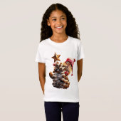 Chipmunk mit Kiefernkronenbaum T-Shirt (Vorne ganz)