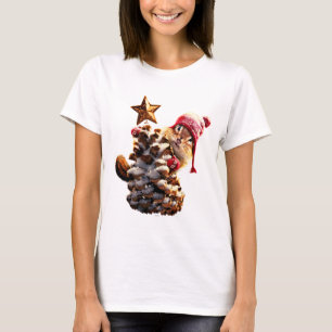 Chipmunk mit Kiefernkronenbaum T-Shirt