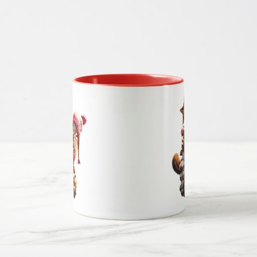 Chipmunk mit Kiefernkronenbaum Tasse (Zentrum)