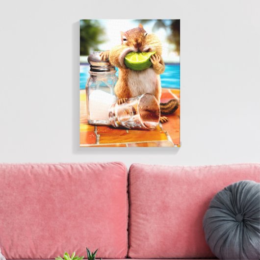 Chipmunk mit Limon Leinwanddruck (Insitu (Wohnzimmer))
