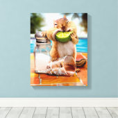 Chipmunk mit Limon Leinwanddruck (Insitu (Holzboden))