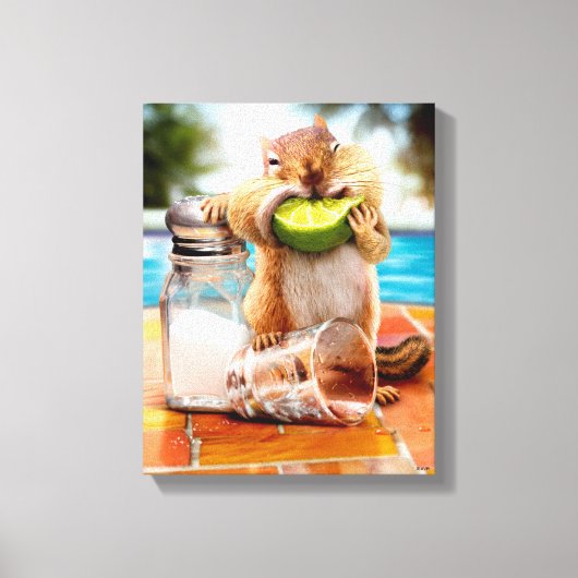 Chipmunk mit Limon Leinwanddruck (Vorderseite)