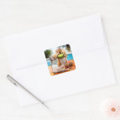 Chipmunk mit Limon Quadratischer Aufkleber (Umschlag)