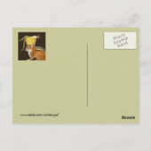 Chipmunk mit Mais- und Kopfmütze Postkarte (Rückseite)