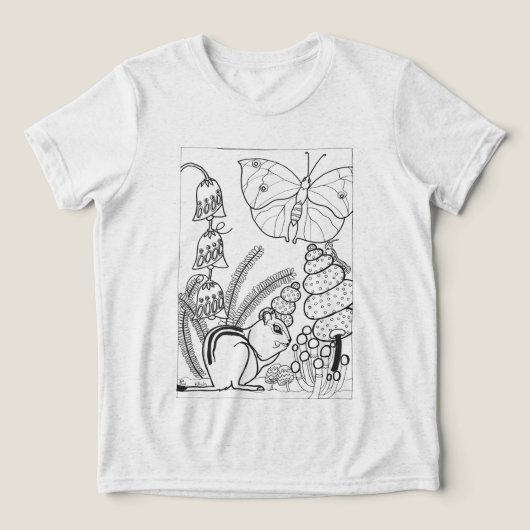 Chipmunk mit Motordfärbung Tri-Blend Shirt (Design Vorderseite)