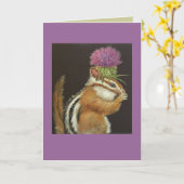 Chipmunk mit Sickerhut-Karte Karte (Gelbe Blume)