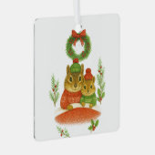 Chipmunk Mom & Child Christmas Whimsical Ornament (Vorderseite Rechts)