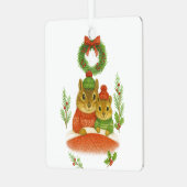 Chipmunk Mom & Child Christmas Whimsical Ornament (Vorderseite links)