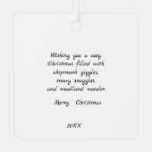 Chipmunk Mom & Child Christmas Whimsical Ornament Aus Metall (Rückseite)