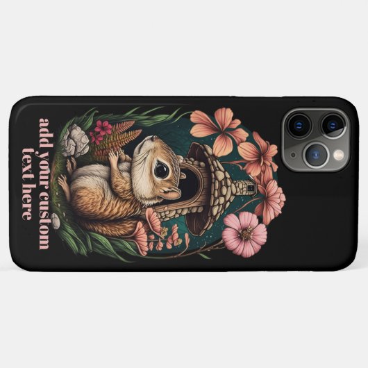 Chipmunk-Mushroom-Wildblume - kundenspezifisch Case-Mate iPhone Hülle (Rückseite (Horizontal))