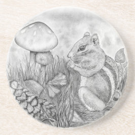 Chipmunk Nibbling Getränkeuntersetzer