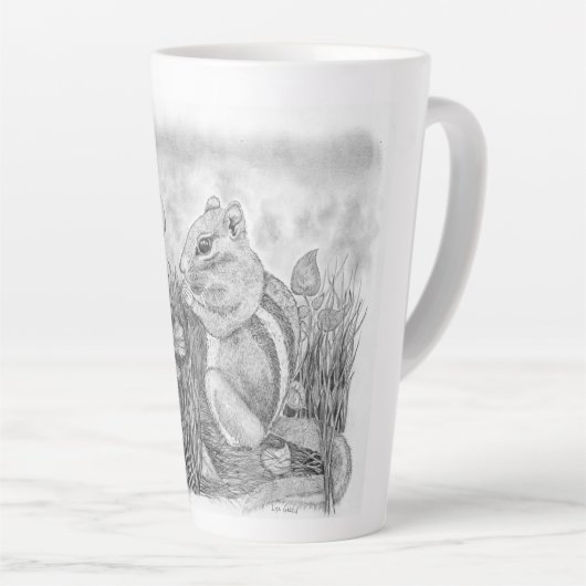 Chipmunk Nibbling Milchtasse (Rechte Ecke)
