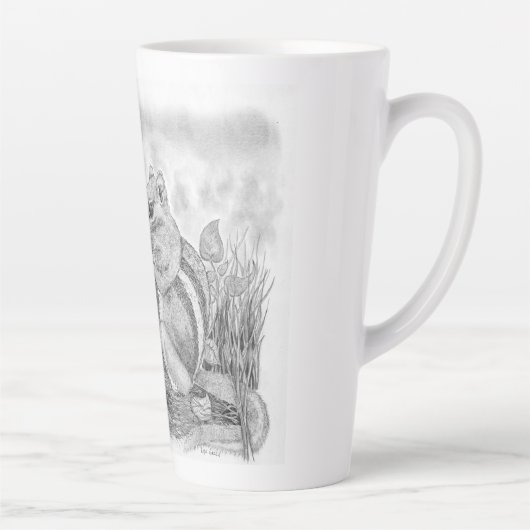 Chipmunk Nibbling Milchtasse (Rechts)