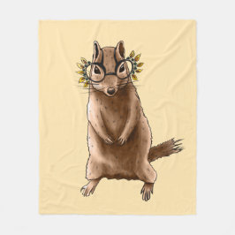 Chipmunk Niedlich Rodent Animal Hippie Fleecedecke