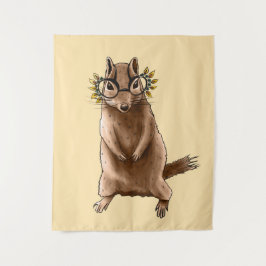 Chipmunk Niedlich Rodent Animal Hippie Wandteppich