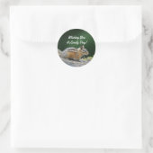Chipmunk-On-Log Runder Aufkleber (Tasche)