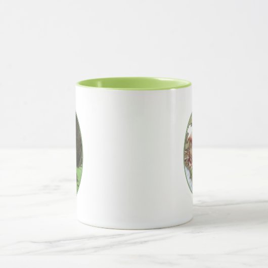 Chipmunk Peeking von hinter Tree Tasse (Zentrum)