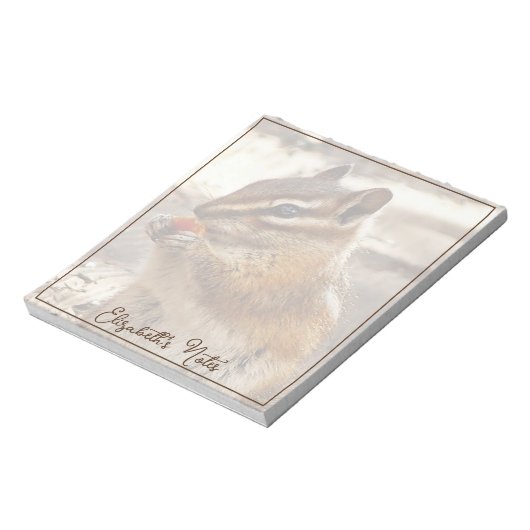 Chipmunk personalisiert notizblock (Rotiert)