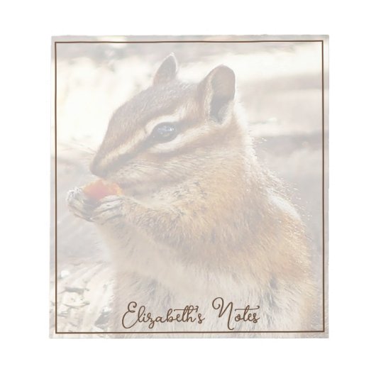 Chipmunk personalisiert notizblock (Vorderseite)