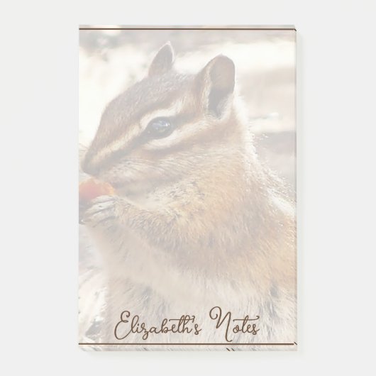 Chipmunk personalisiert post-it klebezettel (Vorderseite)