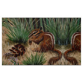 Chipmunk Pine Cone Fabric Stoff (Fat Quarter (45,7 x 55,9 cm))