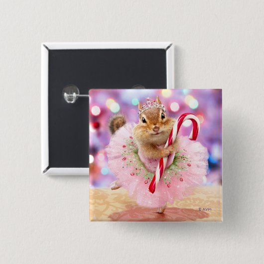 Chipmunk Plum Fairy Button (Vorne & Hinten)