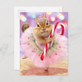 Chipmunk Plum Fairy Einladungspostkarte (Vorne/Hinten)