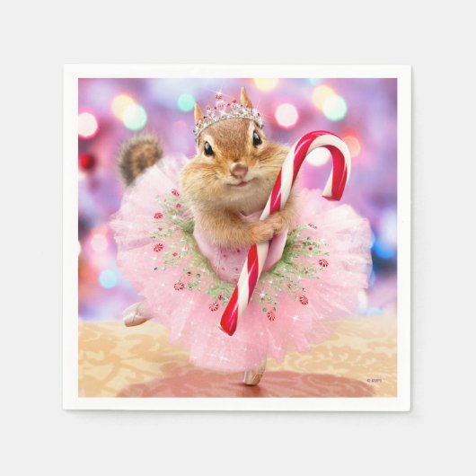 Chipmunk Plum Fairy Serviette (Vorderseite)