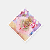 Chipmunk Plum Fairy Serviette (Ecke)