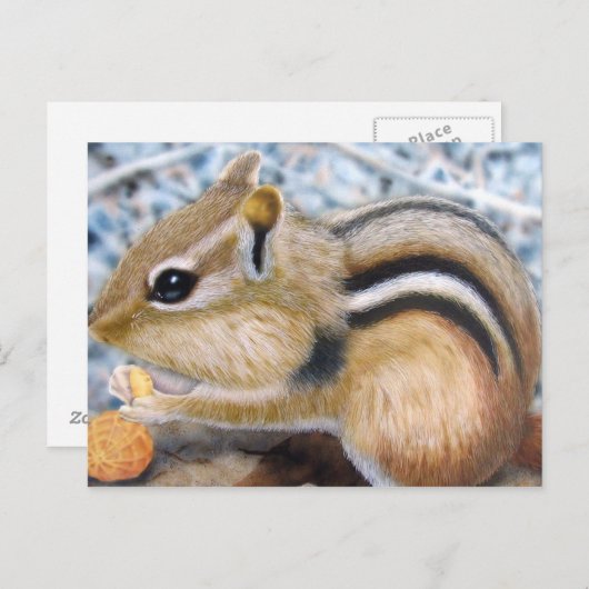 Chipmunk Postkarte (Vorne/Hinten)