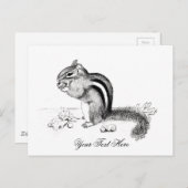 Chipmunk-Postkarte Postkarte (Vorne/Hinten)