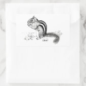 Chipmunk Rechteckiger Aufkleber (Tasche)