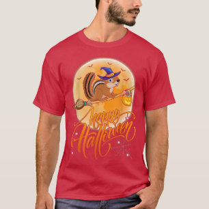 Chipmunk Ride Witch Shot Moon Vintag Chipmunk Hal T-Shirt
