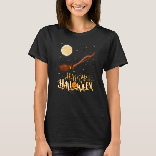 Chipmunk Ride Witch Shotgun Chipmunk Halloween T-Shirt (Vorderseite)
