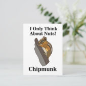 Chipmunk Rodent Funny Postkarte (Stehend Vorderseite)