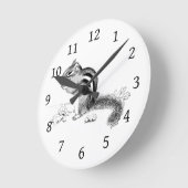 Chipmunk Runde Wanduhr (Winkel)