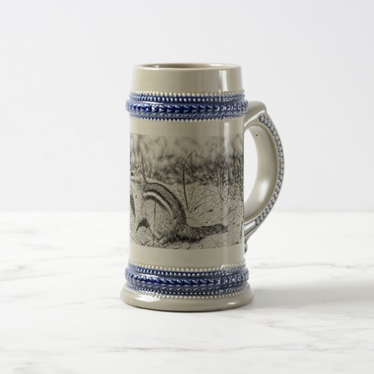 Chipmunk Sketch Bierglas (VorderseiteRechts)