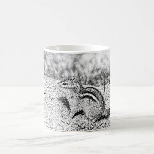 Chipmunk Sketch Kaffeetasse (Mittel)