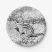 Chipmunk Sketch Pappteller (Vorderseite)