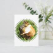 Chipmunk-Sprichwort grau Postkarte (Stehend Vorderseite)