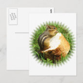 Chipmunk-Sprichwort grau Postkarte (Vorne/Hinten)