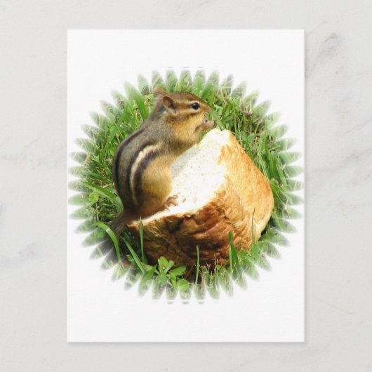 Chipmunk-Sprichwort grau Postkarte (Vorderseite)