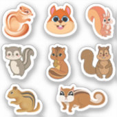 Chipmunk-Stickers Aufkleber (Vorderseite)