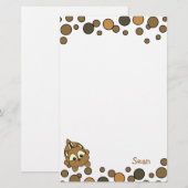 Chipmunk-Süsse Briefpapier (Vorne/Hinten)