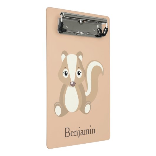 Chipmunk-Süsse Mini Klemmbrett (Schrägansicht)