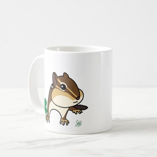 Chipmunk-Tasse ist シ  リ ス のプグ. Kaffeetasse (Vorderseite Links)