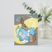 Chipmunk Tee Party Postkarte (Stehend Vorderseite)