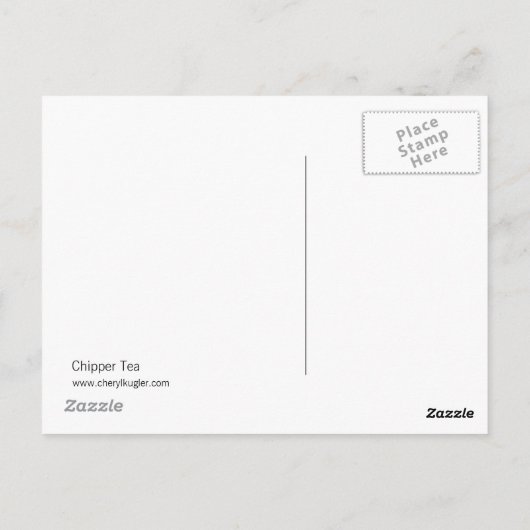 Chipmunk Tee Party Postkarte (Rückseite)